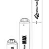 Motobomba sumergible 1 HP para agua limpia, pozo profundo Serie MOTOBOMBA MAX ALTO FLUJO (MAX10-F/12303H)