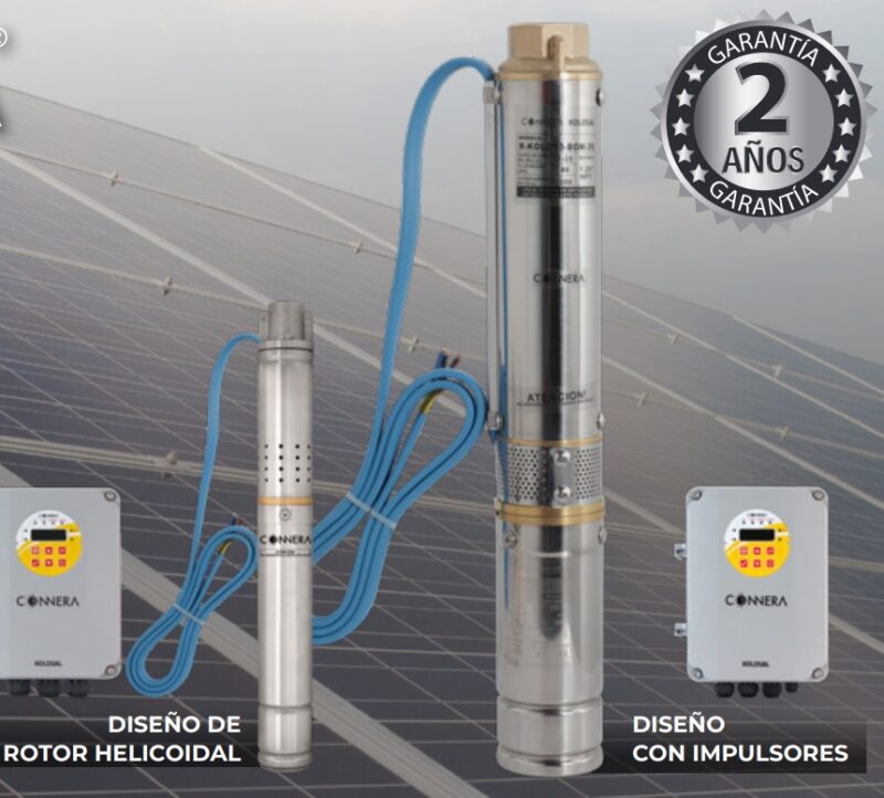 Motobomba solar sumergible Diámetro nominal: 3" Potencia de la motobomba: 750 watts Máximo voltaje de entrada: 430 VCC(KOLOS3-95-75-11)