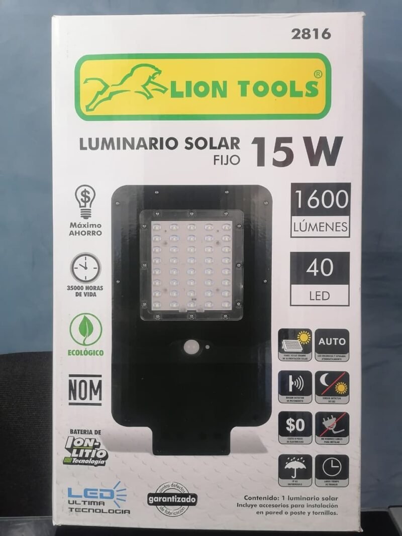 Imagen de WhatsApp 2025-06-17 a las 17.37.10_abc705a6 Luminario solar fijo 15 W Marca Lion Tools (2816)