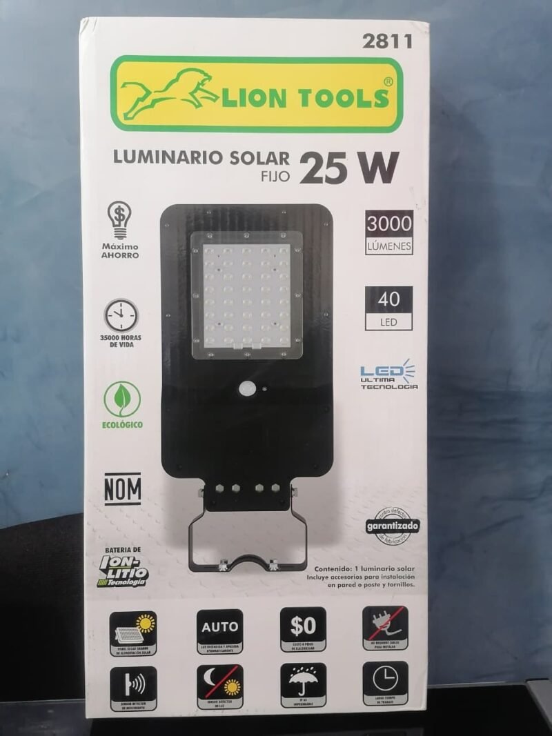 Imagen de WhatsApp 2025-06-17 a las 17.37.55_fbb3b25d Luminario solar fijo 25 w Marca Lion Tools (2811)
