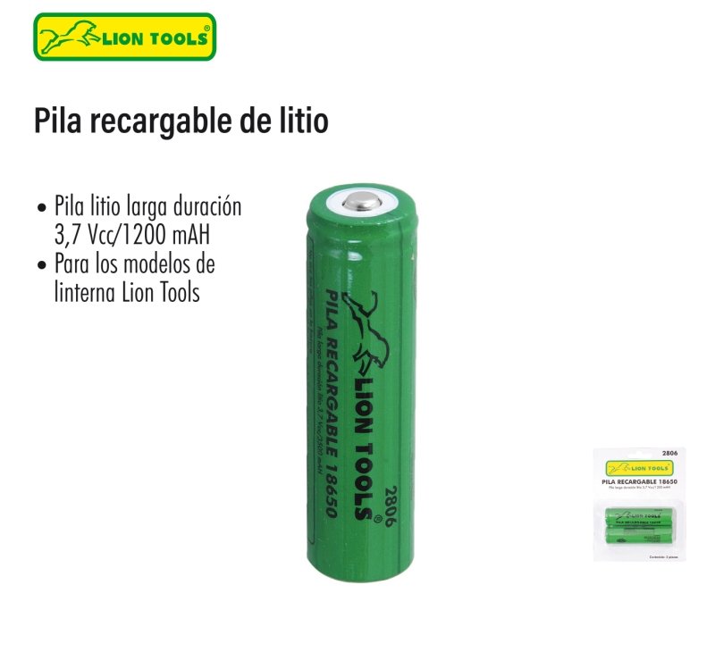 Pila recargable de litio LION TOOLS (2806)