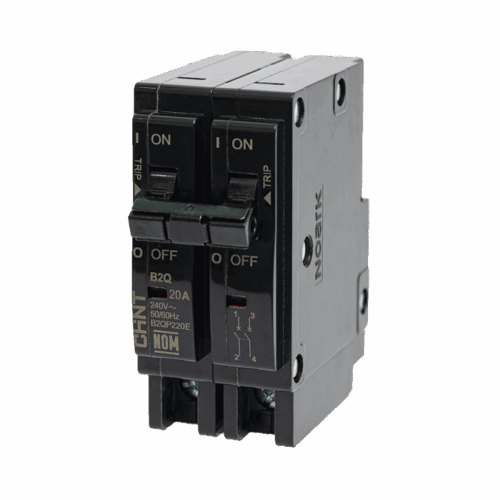 Interruptor Termomagnético Enchufable, Serie: B2Q, 2P, 15A, 240V (SKU:1002278) CHINT(B2QP215E)