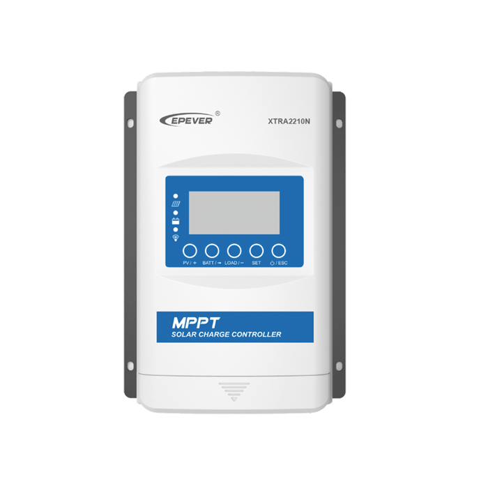 Controlador Solar MPPT 20A 12/24V, Máximo Voltaje de Circuito Abierto Voc 100Vcc, Configurable para Baterías de Litio EPEVER (XTRA-2210-N)
