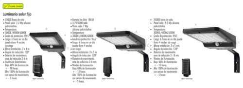 Luminario solar fijo LION TOOLS(2816)